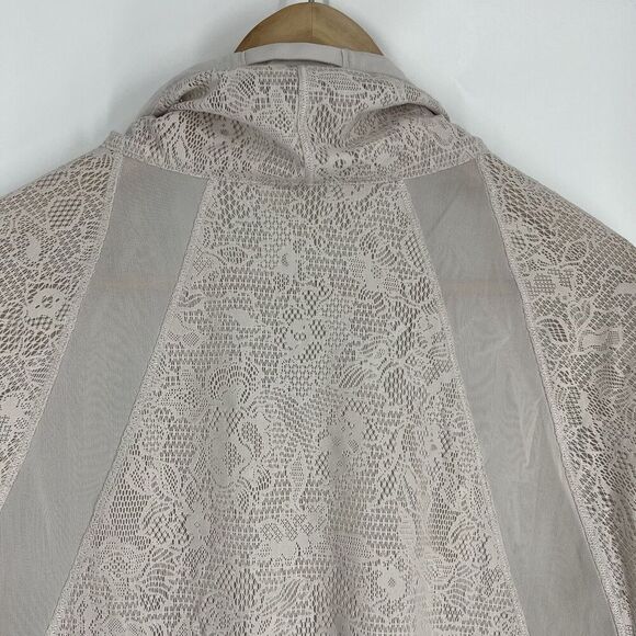 Lululemon In Depth Jacket Size 4 Womens Lace Floral Light Chrome Mock Neck Zip - Picture 5 of 7